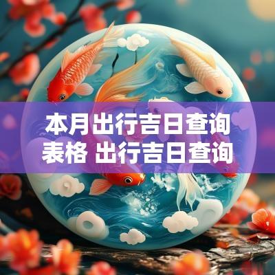 本月出行吉日查询表格 出行吉日查询2025年1月份