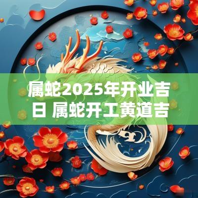 属蛇2025年开业吉日 属蛇开工黄道吉日