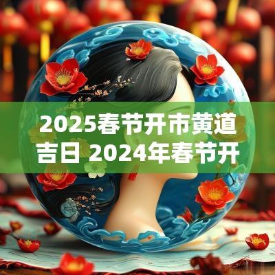 2025春节开市黄道吉日 2025年春节开工吉日