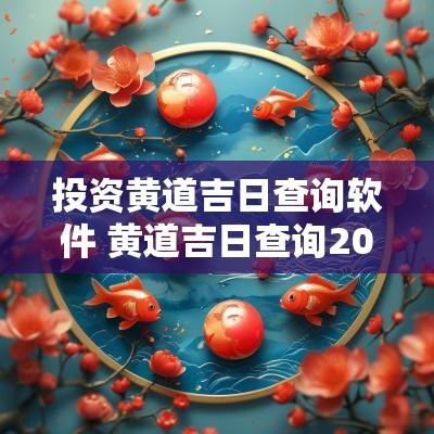 投资黄道吉日查询软件 黄道吉日查询2025下载