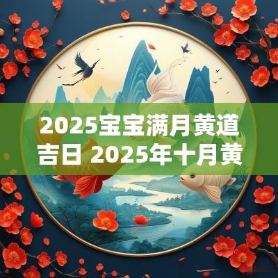 2025宝宝满月黄道吉日 2025年十月黄道吉日