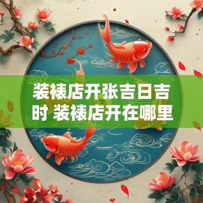 装裱店开张吉日吉时 装裱店开在哪里好