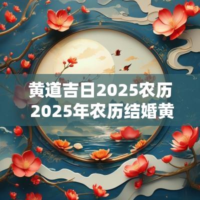 黄道吉日2025农历 2025年农历结婚黄道吉日