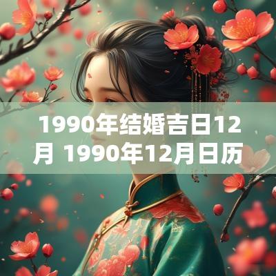 1990年结婚吉日12月 1990年12月日历表查询 1990年结婚吉日12月 1990年12月日历表查询