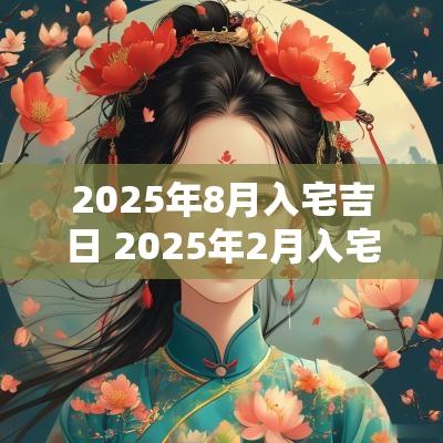 2025年8月入宅吉日 2025年2月入宅最旺日子