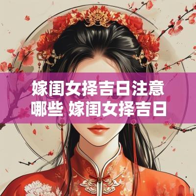 嫁闺女择吉日注意哪些 嫁闺女择吉日注意哪些事项