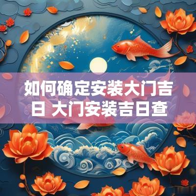 如何确定安装大门吉日 大门安装吉日查询