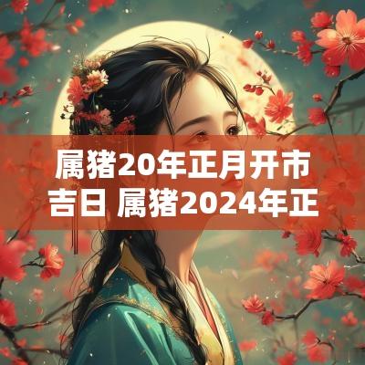 属猪20年正月开市吉日 属猪2025年正月哪天开业好