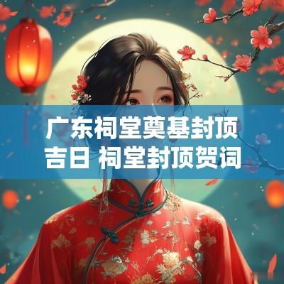 广东祠堂奠基封顶吉日 祠堂封顶贺词简短