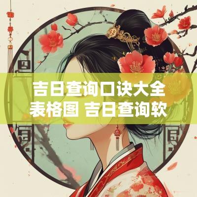 吉日查询口诀大全表格图 吉日查询软件下载