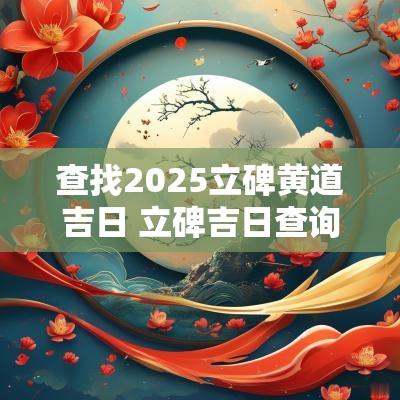 查找2025立碑黄道吉日 立碑吉日查询2025年