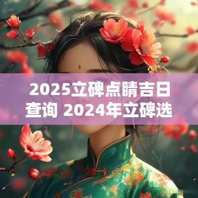 2025立碑点睛吉日查询 2025年立碑选什么日子最好