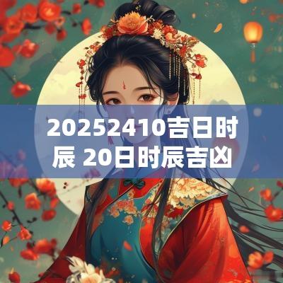 20252410吉日时辰 20日时辰吉凶