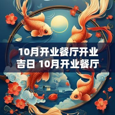 10月开业餐厅开业吉日 10月开业餐厅开业吉日查询