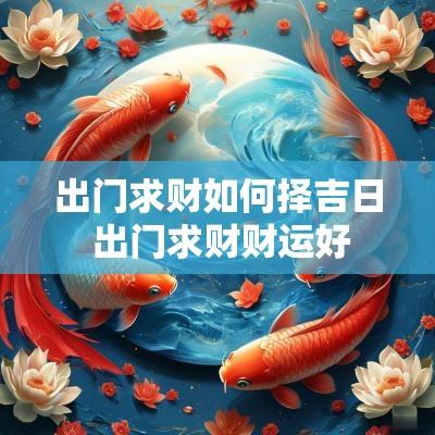 出门求财如何择吉日 出门求财财运好