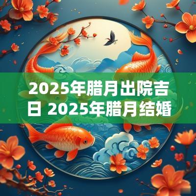 2025年腊月出院吉日 2025年腊月结婚黄道吉日