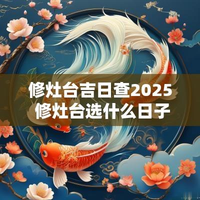 修灶台吉日查2025 修灶台选什么日子2025