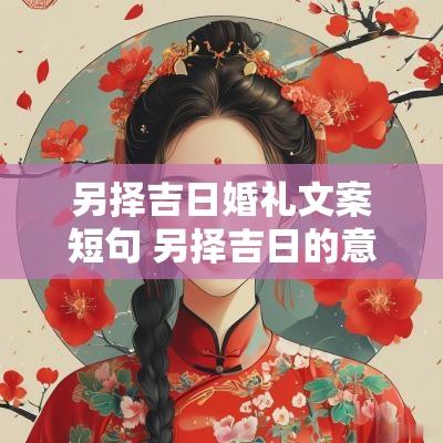 另择吉日婚礼文案短句 另择吉日的意思是什么