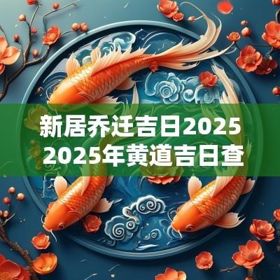 新居乔迁吉日2025 2025年黄道吉日查询 乔迁新居