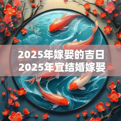 2025年嫁娶的吉日 2025年宜结婚嫁娶的黄道吉日