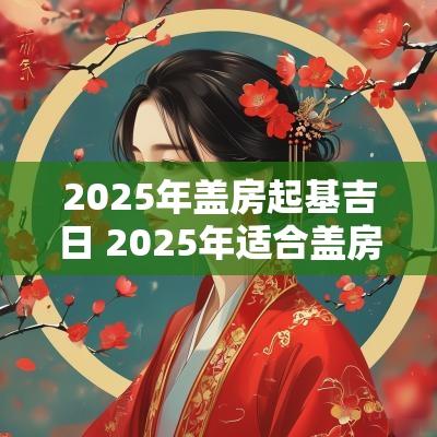 2025年盖房起基吉日 2025年适合盖房子的日子