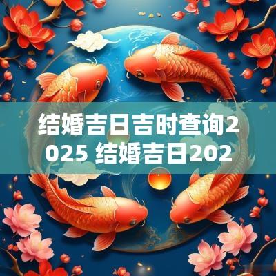 结婚吉日吉时查询2025 结婚吉日2025年