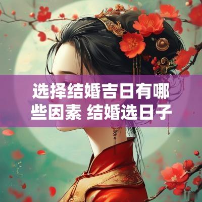 选择结婚吉日有哪些因素 结婚选日子有讲究吗