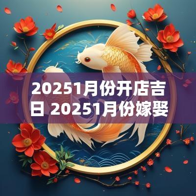 20251月份开店吉日 20251月份嫁娶吉日查询