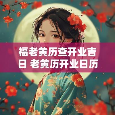 福老黄历查开业吉日 老黄历开业日历黄道吉日查询