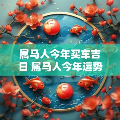 属马人今年买车吉日 属马人今年运势2025年运势怎么样 属马人今年买车吉日 属马人今年运势2025年运势怎么样