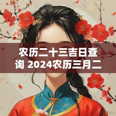 农历二十三吉日查询 2025农历三月二十三黄道吉日查询