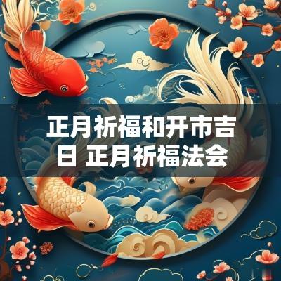 正月祈福和开市吉日 正月祈福法会