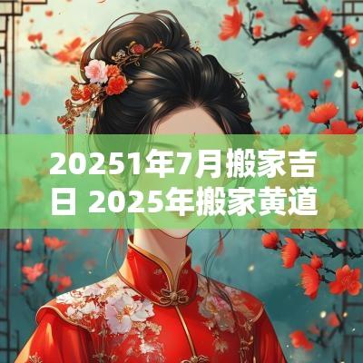 20251年7月搬家吉日 2025年搬家黄道吉日一览表