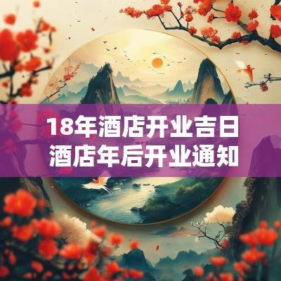 18年酒店开业吉日 酒店年后开业通知