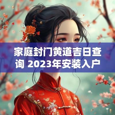 家庭封门黄道吉日查询 2025年安装入户门黄道吉日查询