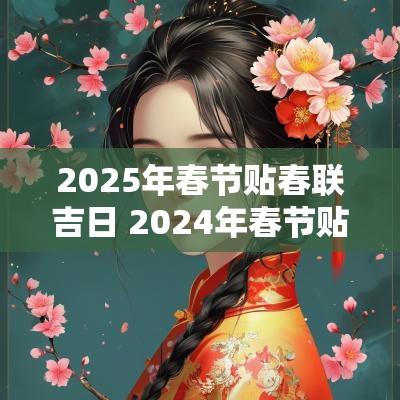 2025年春节贴春联吉日 2025年春节贴春联吗