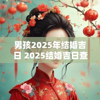 男孩2025年结婚吉日 2025结婚吉日查询