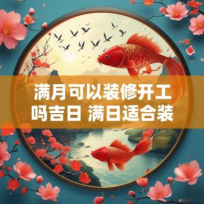 满月可以装修开工吗吉日 满日适合装修开工吗