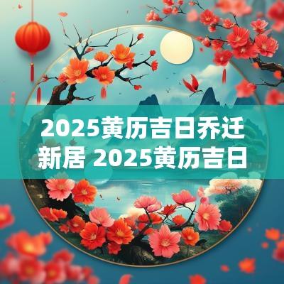 2025黄历吉日乔迁新居 2025黄历吉日乔迁新居吉日查询