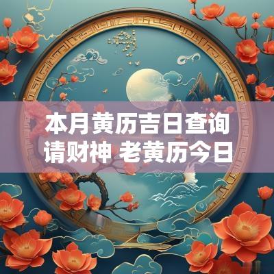本月黄历吉日查询请财神 老黄历今日财神方位 本月黄历吉日查询请财神 老黄历今日财神方位