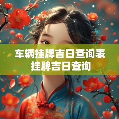 车辆挂牌吉日查询表 挂牌吉日查询