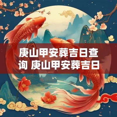 庚山甲安葬吉日查询 庚山甲安葬吉日
