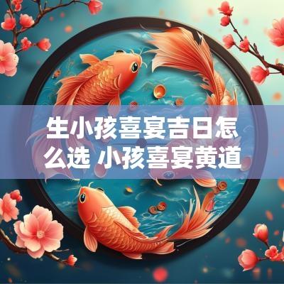 生小孩喜宴吉日怎么选 小孩喜宴黄道吉日有哪些