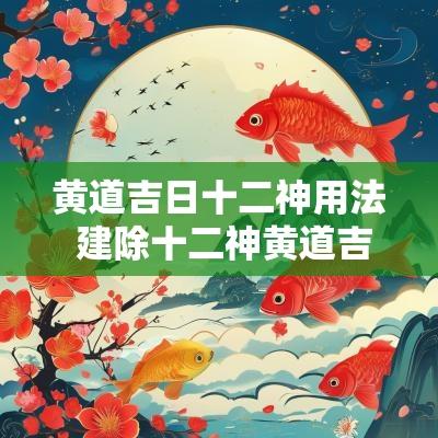 黄道吉日十二神用法 建除十二神黄道吉日表