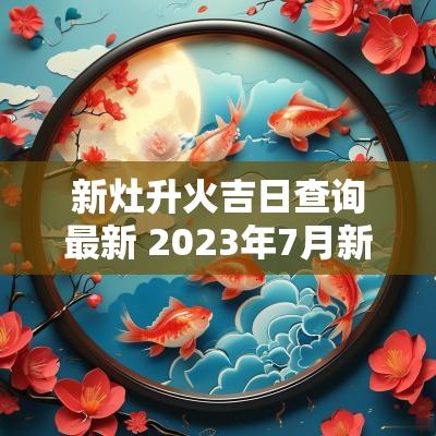 新灶升火吉日查询最新 2025年7月新灶开火黄道吉日查询