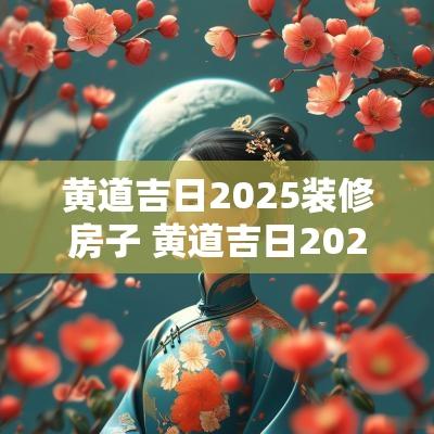 黄道吉日2025装修房子 黄道吉日2025年