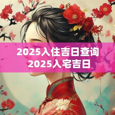 2025入住吉日查询 2025入宅吉日