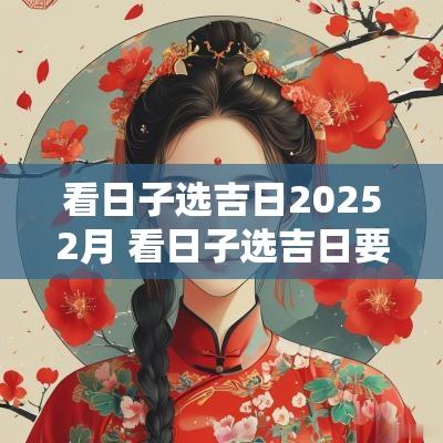 看日子选吉日20252月 看日子选吉日要生辰八字吗