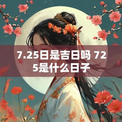7.25日是吉日吗 725是什么日子