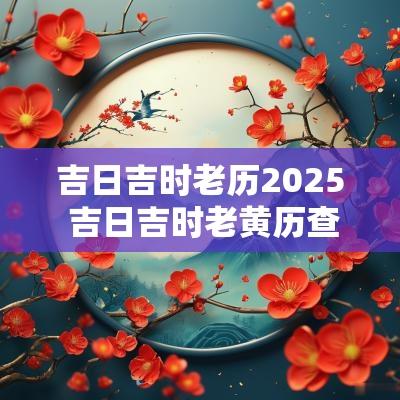 吉日吉时老历2025 吉日吉时老黄历查询